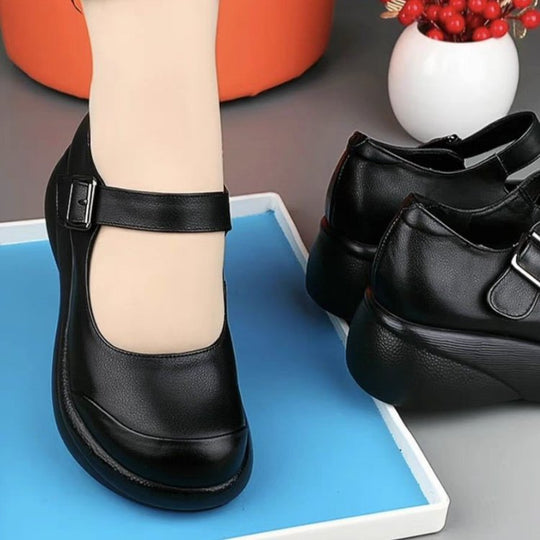 Damen Komfortable Halbschuhe mit verstellbarem Riemen und gepolsterter Innensohle R&B