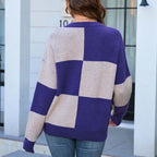 R&B | Kariert Strickpullover Acryl Komfortabel, Modern