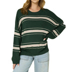 Damen lässiger Pullover mit modernen Streifen R&B