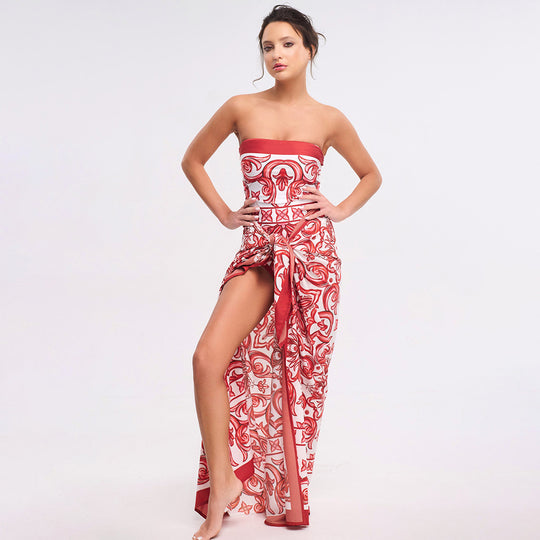 Damen Einteiler Badeanzug mit kunstvollem floralem Design R&B