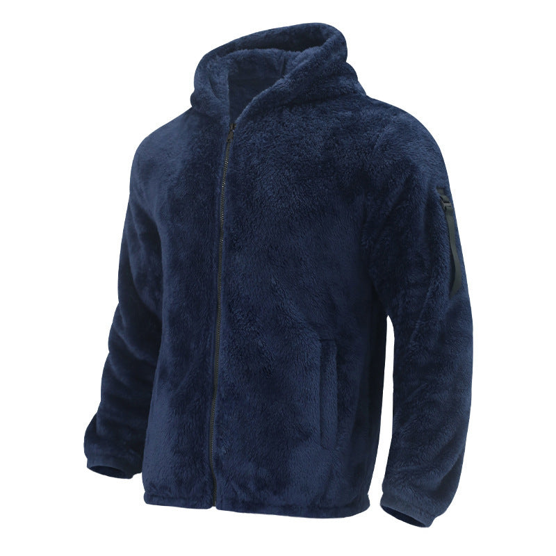 Herren Fleecejacke mit weichem Innenfutter und Kapuze R&B