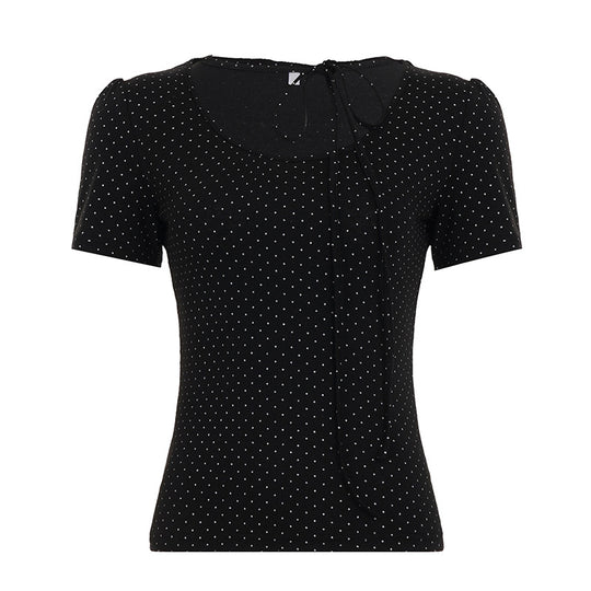 Damen Polka Dot Bluse R&B