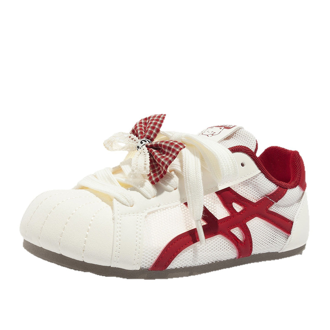 Damen Sportliche Sneakers mit verspieltem Schleifenakzent und atmungsaktivem Mesh-R&B