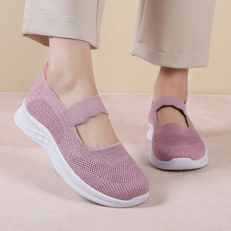 Damen bequeme Sneaker mit elastischen Riemen R&B