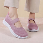 Damen bequeme Sneaker mit elastischen Riemen