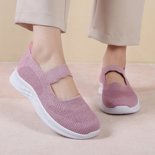 Damen bequeme Sneaker mit elastischen Riemen R&B