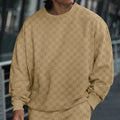 Herren lässiger Oversize-Pullover mit strukturierter Oberfläche und weitem Schnitt R&B