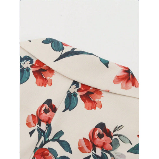 Damen Blazer mit floralen Mustern und modernem Schnitt R&B