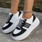 Damen Plattform-Sneaker mit atmungsaktivem Obermaterial und rutschfester Sohle R&B