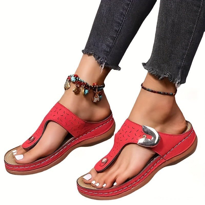 Damen Freizeit-Sandalen mit anatomischem Fußbett und modischem Verschluss R&B