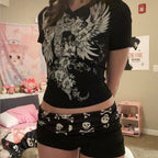 Damen Baumwoll-Boxershorts mit Totenkopf-Muster R&B