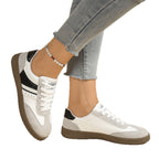 Damen Sportliche Sneakers mit hochwertiger Leder-Verarbeitung und rutschfester Gummisohle R&B