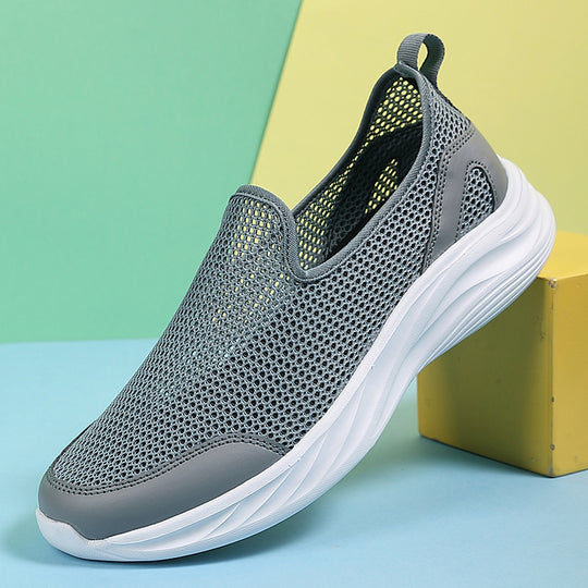 Herren nan atmungsaktiver Netz-Sportschuh mit Schlupfform und stoßdämpfender Laufsohle R&B
