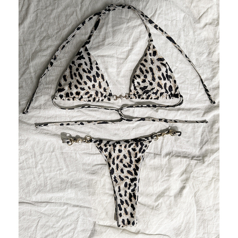 Damen Triangel-Bikini mit modischen Kettendetails R&B