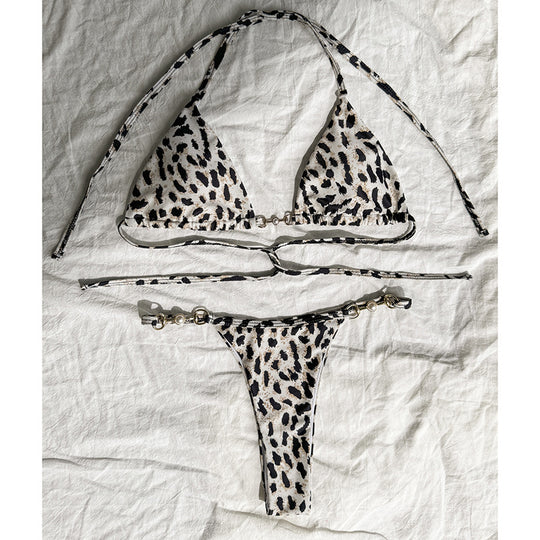 Damen Triangel-Bikini mit modischen Kettendetails R&B
