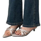 Damen elegante Slingback Pumps mit funkelndem Akzent R&B