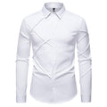 Herren Langarmhemd mit asymmetrischem Design R&B