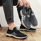 Damen Sportliche Slip-On Sneakers mit atmungsaktiver Oberflächenstruktur R&B
