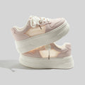 Damen Plattform Sneakers mit atmungsaktivem Mesh-Obermaterial und modischem Design
