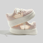 Damen Plattform Sneakers mit atmungsaktivem Mesh-Obermaterial und modischem Design