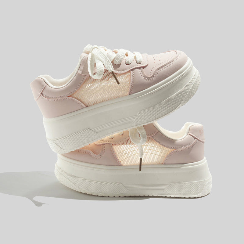 Damen Plattform Sneakers mit atmungsaktivem Mesh-Obermaterial und modischem Design