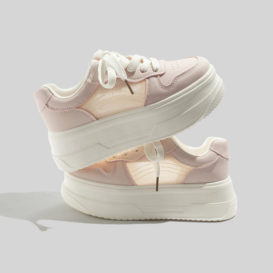 Damen Plattform Sneakers mit atmungsaktivem Mesh-Obermaterial und modischem Design R&B