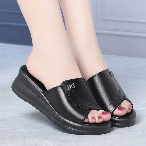 Damen Bequeme Plattform-Riemensandalen mit stilvollem Detail R&B