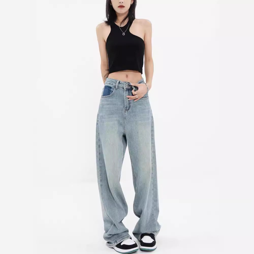 Damen Weite High-Waist Jeans im lässigen Schnitt R&B