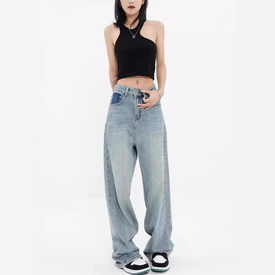 Damen Weite High-Waist Jeans im lässigen Schnitt R&B