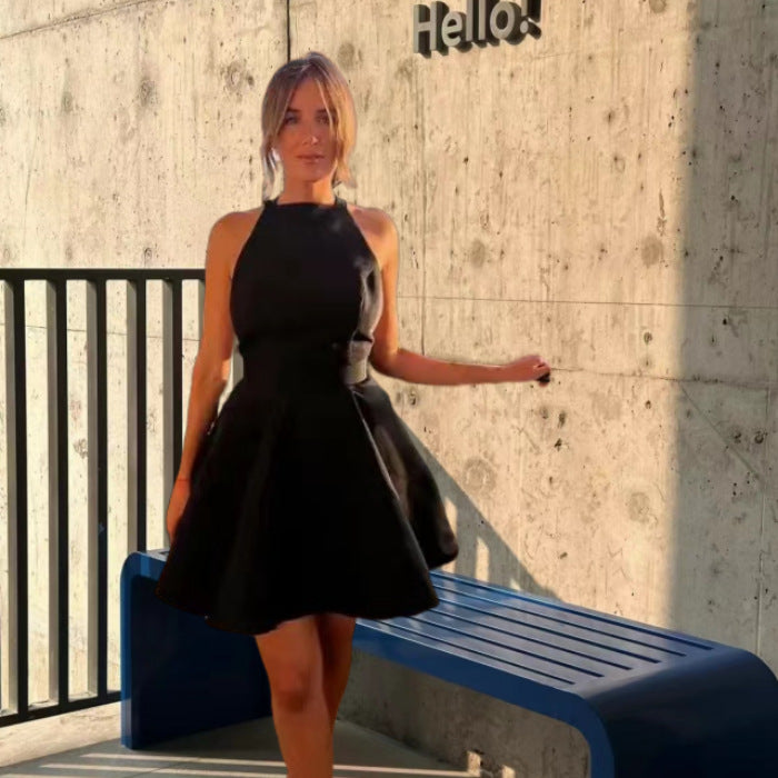 Damen Verspieltes Cocktailkleid mit schwingendem Rock und offenem Rückenausschnitt R&B