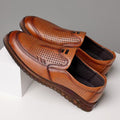 Herren Komfortable Mokassin Schuhe aus atmungsaktivem Leder mit flexibler Sohle R&B