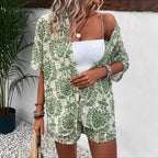 Damen lässiges Sommer-Outfit mit floralem Muster R&B