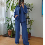 Damen lässiges und elegantes Blazer-Hosen-Ensemble R&B