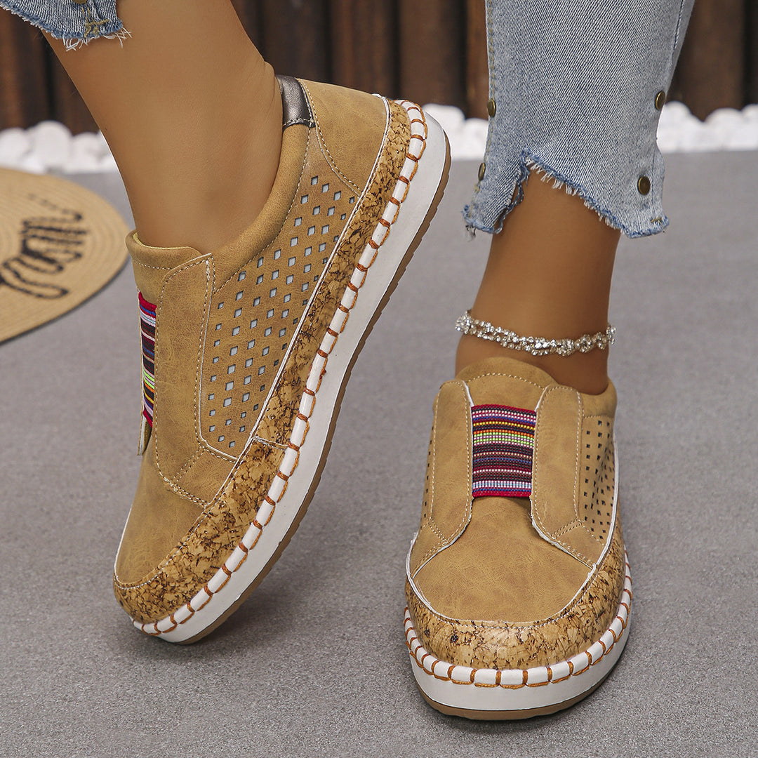 Damen Komfortable Slip-On Sneakers mit raffiniertem Design R&B