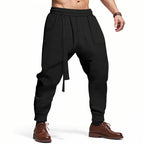 Herren lässige Struktur-Sweatpants mit verstellbarem Kordelzug R&B