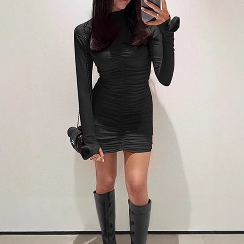 Damen figurbetontes Langarmkleid R&B