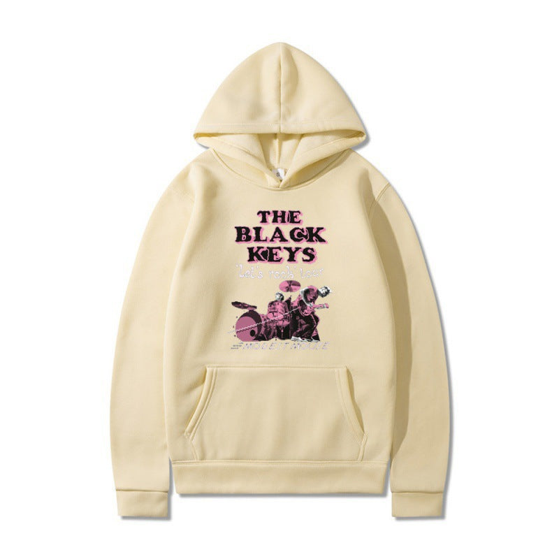 Damen Kapuzenpullover mit kreativem Rockband-Design und komfortabler Passform R&B