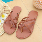Damen elegante geflochtene Sandalen R&B