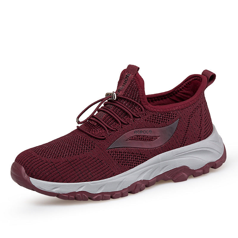 Damen Sportliche Strick Sneakers mit elastischem Schnellschnürsystem R&B