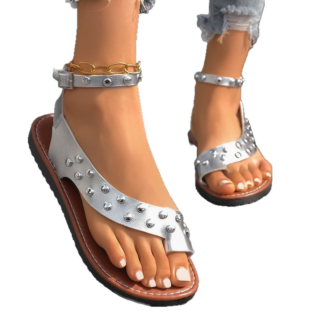 Damen modische Sandalen mit Nieten R&B