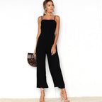 Damen Jumpsuit mit schmalen Trägern und weitem Beinschnitt R&B