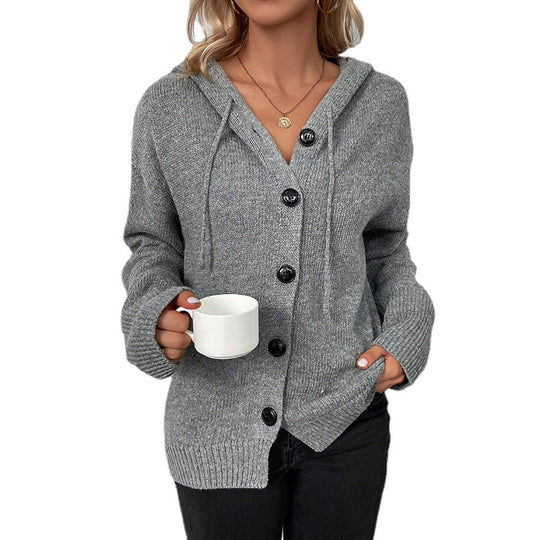 Damen modische Strickjacke mit übergroßem Schnitt und praktischen Taschen R&B
