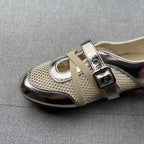 Damen modische Sneaker mit elegantem Riemchen-Design und atmungsaktiver Netzstruktur R&B