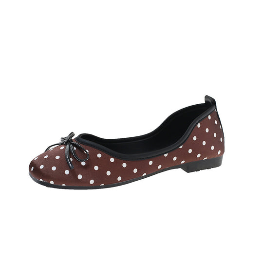 Damen Elegante Ballerinas mit verspieltem Punktedesign und komfortablem Innenfutter R&B