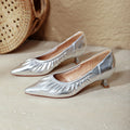 Damen elegante spitze Ballerinas mit raffiniertem Falten-Design
