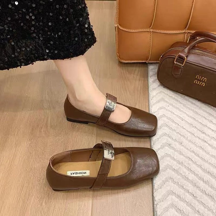 Damen Ballerinas mit modischer Riemchenverzierung R&B