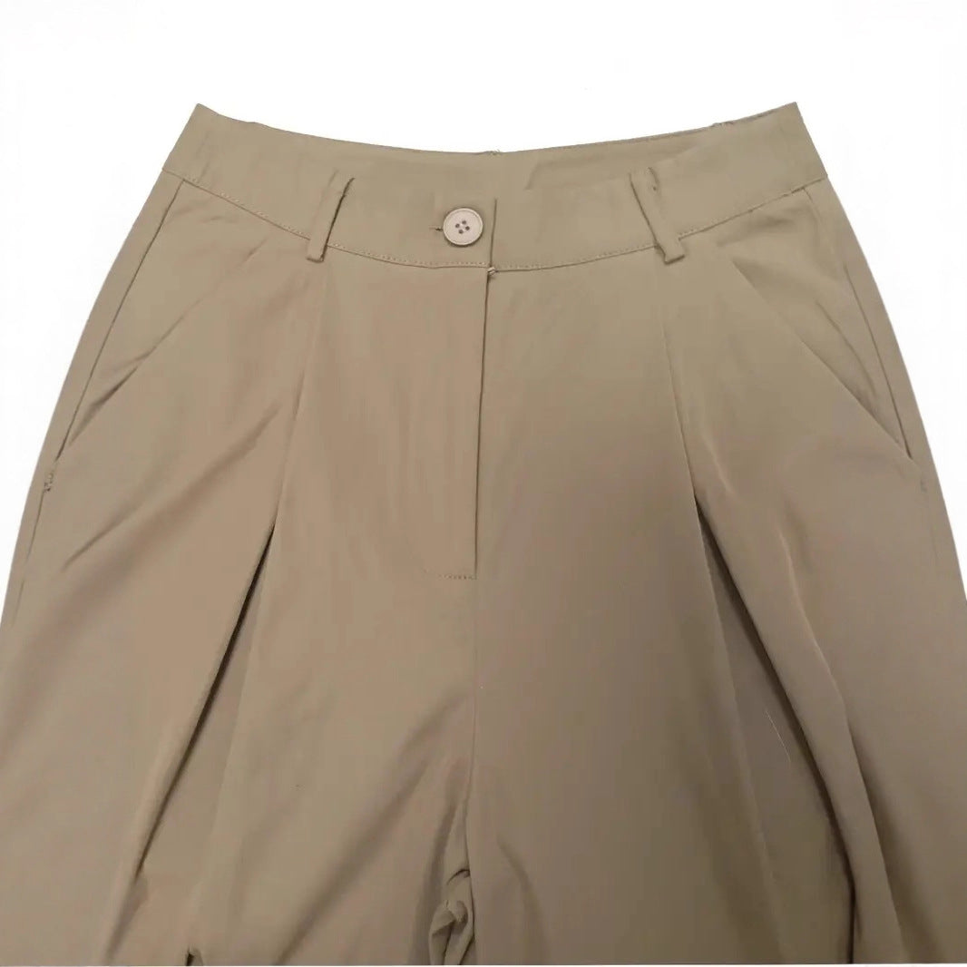 Damen Hoch geschnittene Palazzo-Hose mit eleganten Falten und formschöner Passform R&B