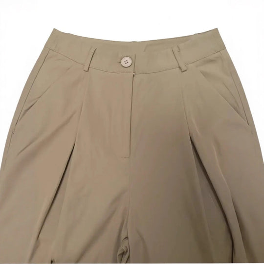 Damen Hoch geschnittene Palazzo-Hose mit eleganten Falten und formschöner Passform R&B