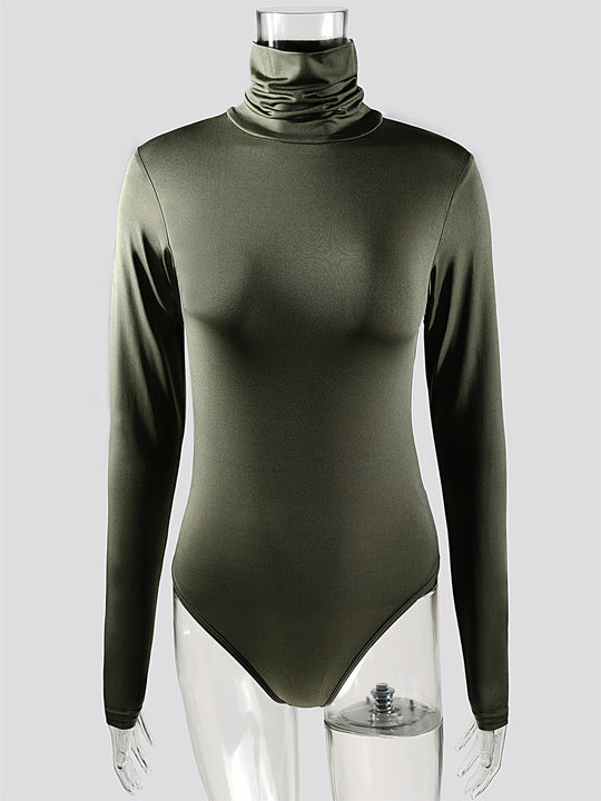Damen Langärmliger Rollkragenbody R&B