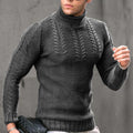 Herren Strickpullover mit hochstehendem Kragen